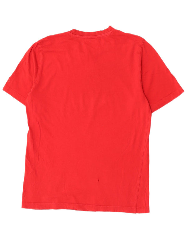 T-shirt grafica da uomo Adidas Top piccola in cotone rosso