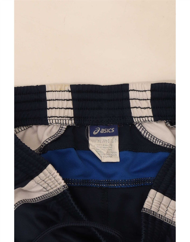 Pantaloncini sportivi da uomo Asics piccoli in poliestere color block blu navy