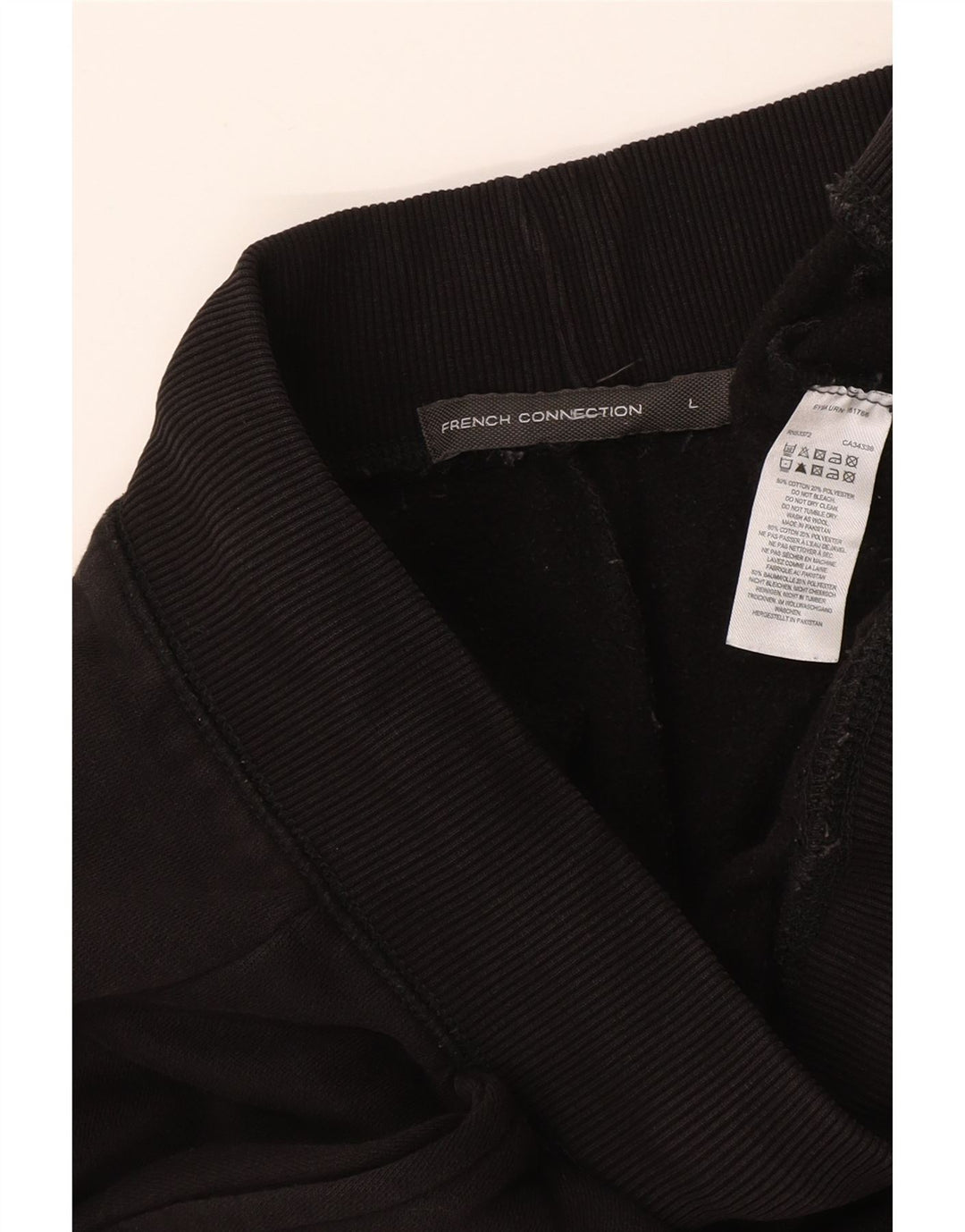 FRENCH CONNECTION Pantaloni da tuta da uomo Joggers grandi in cotone nero