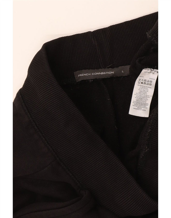 FRENCH CONNECTION Pantaloni da tuta da uomo Joggers grandi in cotone nero