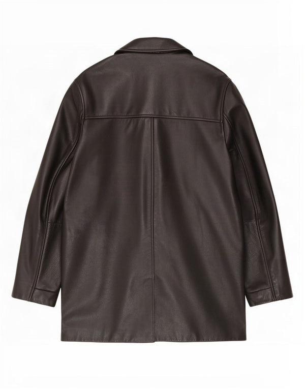Cappotto in pelle da uomo Banana Republic UK 38 medio nero