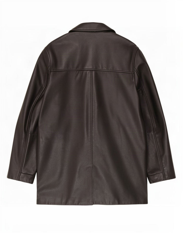 Cappotto in pelle da uomo Banana Republic UK 38 medio nero