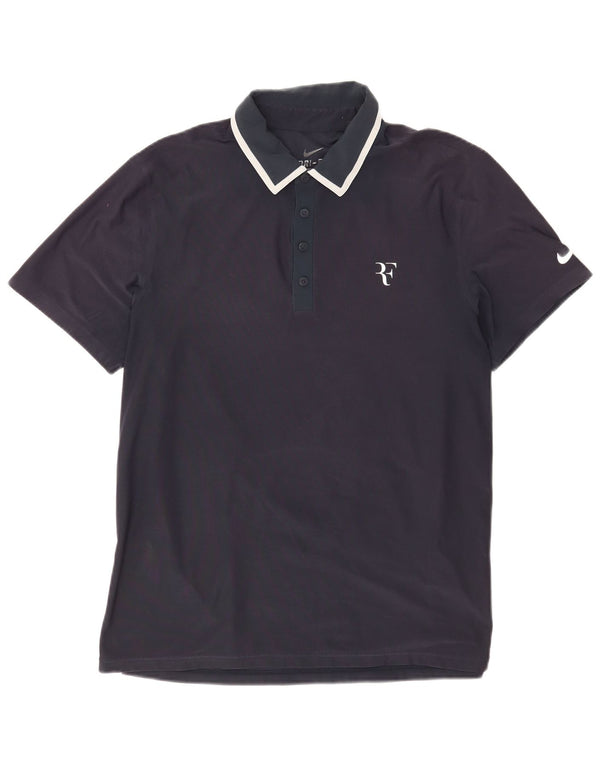Polo Nike da uomo Dri Fit grande in poliestere blu navy