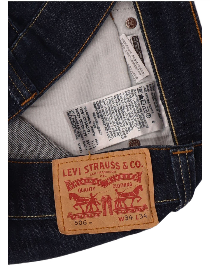 Levi's Uomo 506 Jeans dritti W34 L34 Cotone blu navy