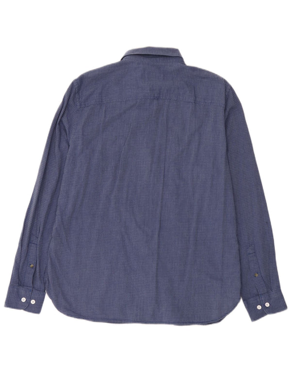 Camicia Timberland da uomo slim fit grande cotone maculato blu navy