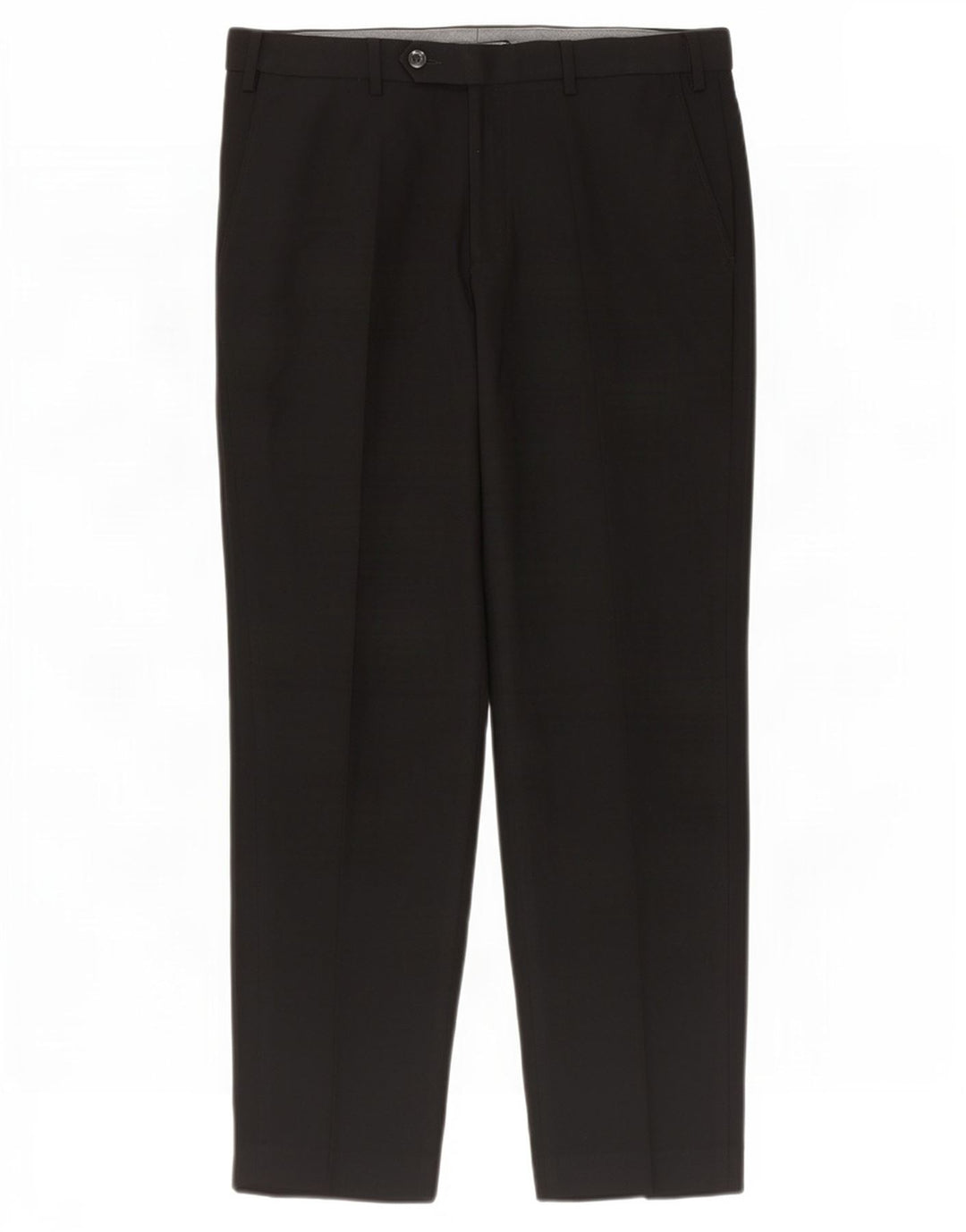 Pantaloni da abito vestibilità regolare Marks & Spencer da uomo W34 L29 poliestere nero