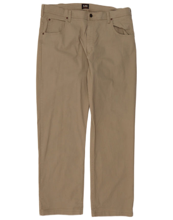 Pantaloni casual dritti da uomo LEE Brooklyn W36 L30 in cotone beige