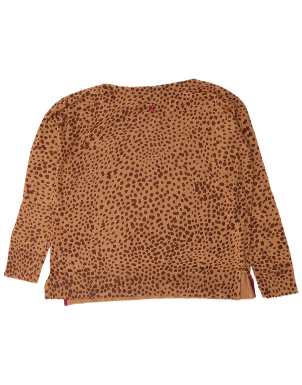 Joules Maglione da donna con scollo a barchetta Maglione UK 12 Marrone medio Stampa animalier