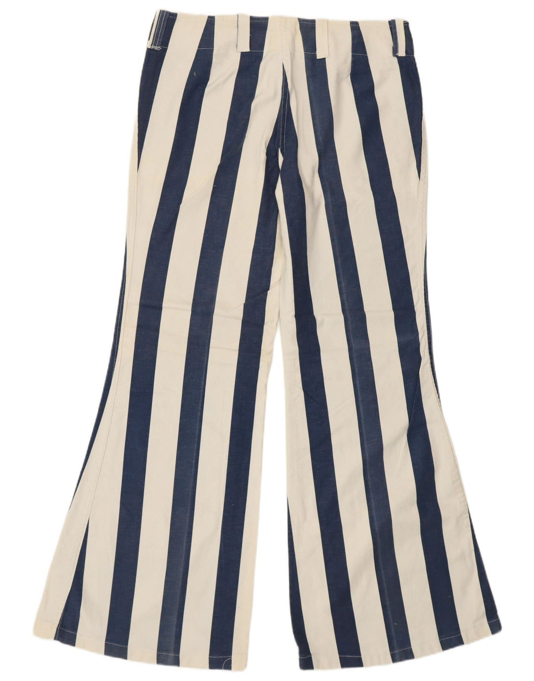 Pantaloni casual a vita alta da donna VINTAGE IT 48 XL W34 L31 Blu retrò