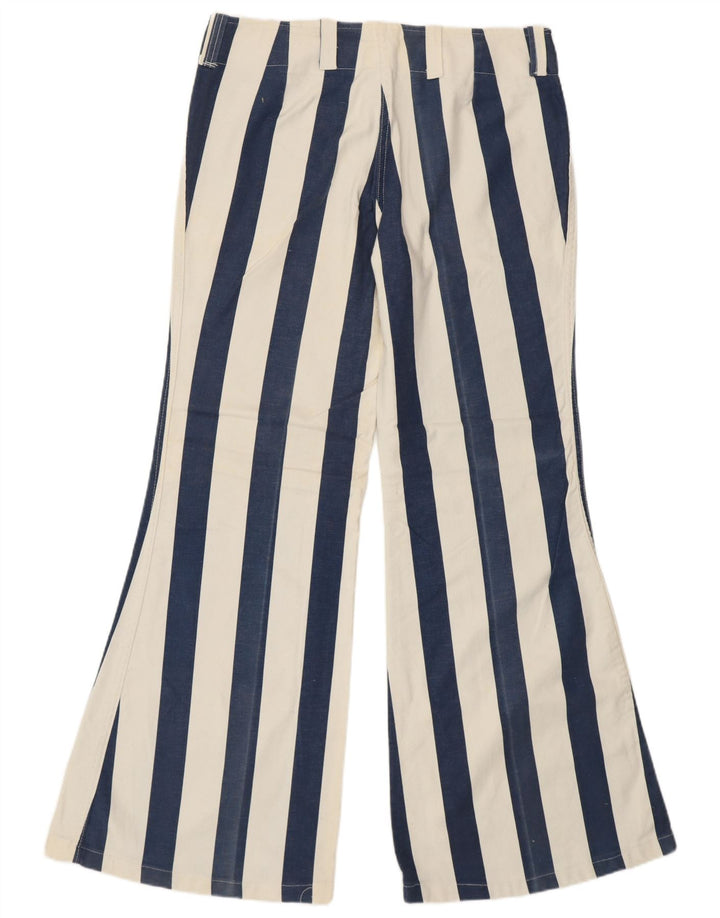 Pantaloni casual a vita alta da donna VINTAGE IT 48 XL W34 L31 Blu retrò