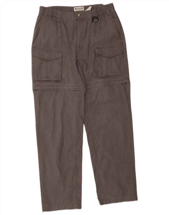 Pantaloni cargo dritti da uomo Columbia W32 L34 cotone grigio