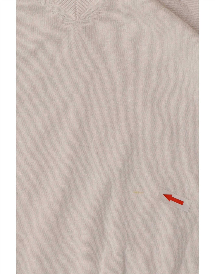Maglione con scollo a V da donna Zara UK 10 piccolo bianco