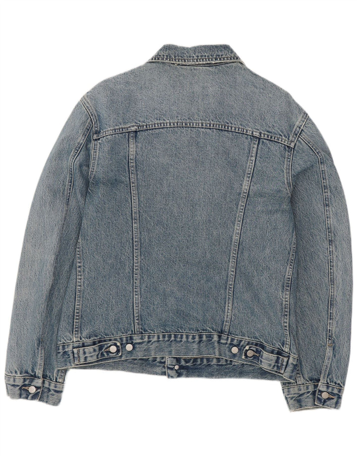 Giacca di jeans vintage da uomo UK 36 piccolo cotone blu