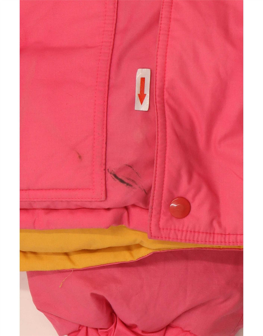 Cappotto imbottito con cappuccio vintage da uomo UK 42 XL poliestere rosa