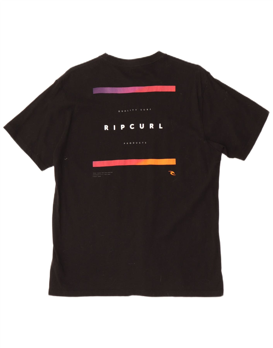 T-shirt grafica da uomo con vestibilità standard Rip Curl, taglia grande, in cotone nero