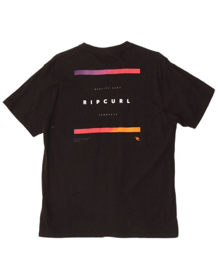 T-shirt grafica da uomo con vestibilità standard Rip Curl, taglia grande, in cotone nero