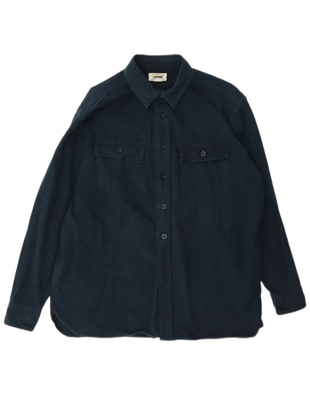 Camicia da uomo dalla vestibilità regolare L.L.Bean, grande, in cotone blu navy