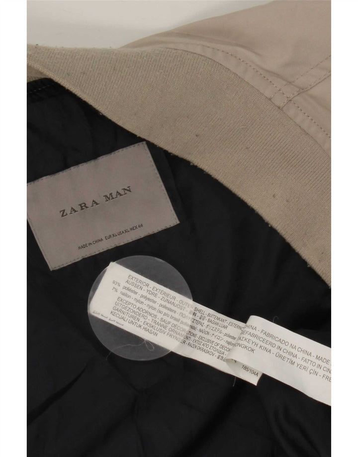 Giubbotto bomber da uomo Zara UK 42 XL poliestere grigio