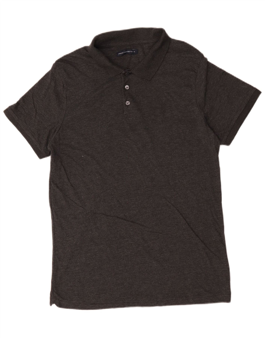 Polo da uomo French Connection XL in cotone chiazzato grigio