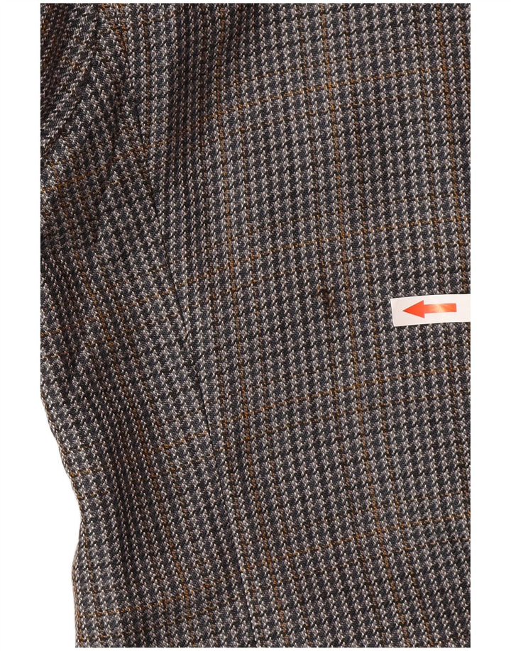 Giacca blazer a 2 bottoni da uomo Chaps UK 42 XL pied de poule grigio