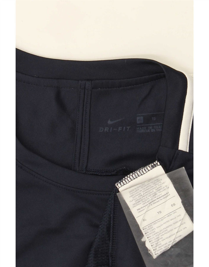 T-shirt Nike Dri Fit da uomo XL XL in poliestere color block blu navy