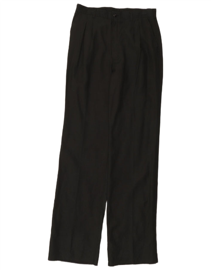 Pantaloni chino vintage da uomo con pegging W30 L36 viscosa nera