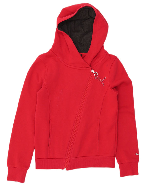 Felpa con cappuccio e zip da donna PUMA UK 10 Small Rossa