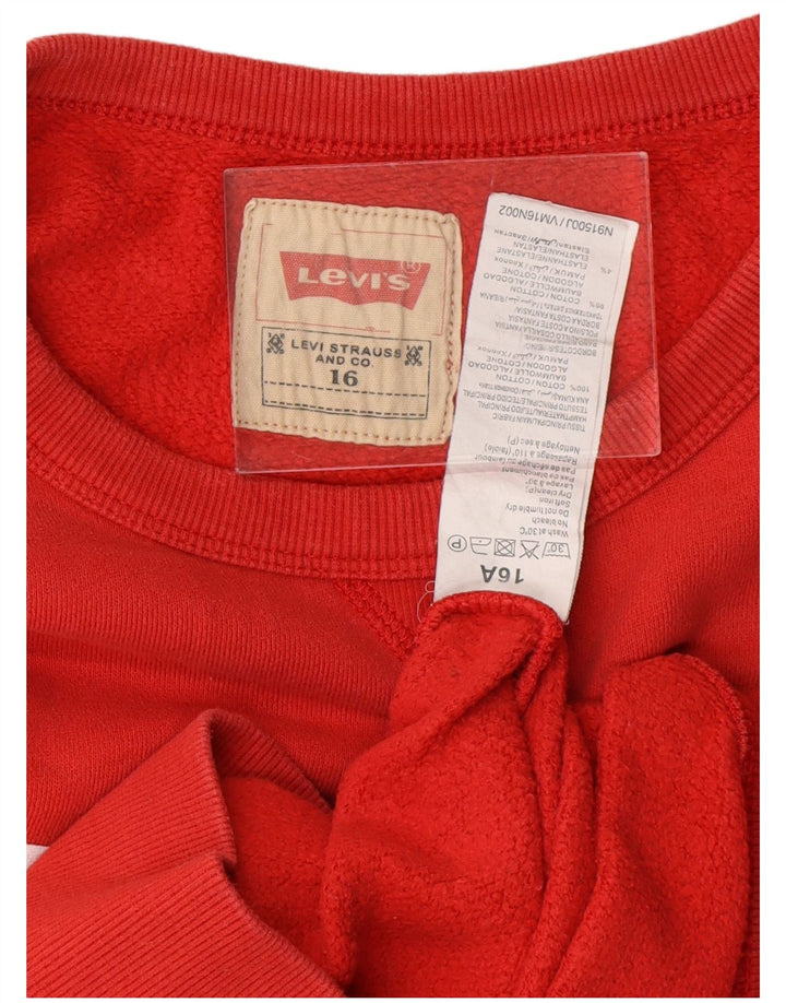 Felpa con grafica LEVI'S per ragazzi 15-16 anni in cotone rosso