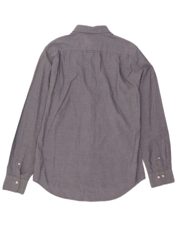 Camicia slim da uomo Gant taglia 41/42 16 1/2 grande cotone blu