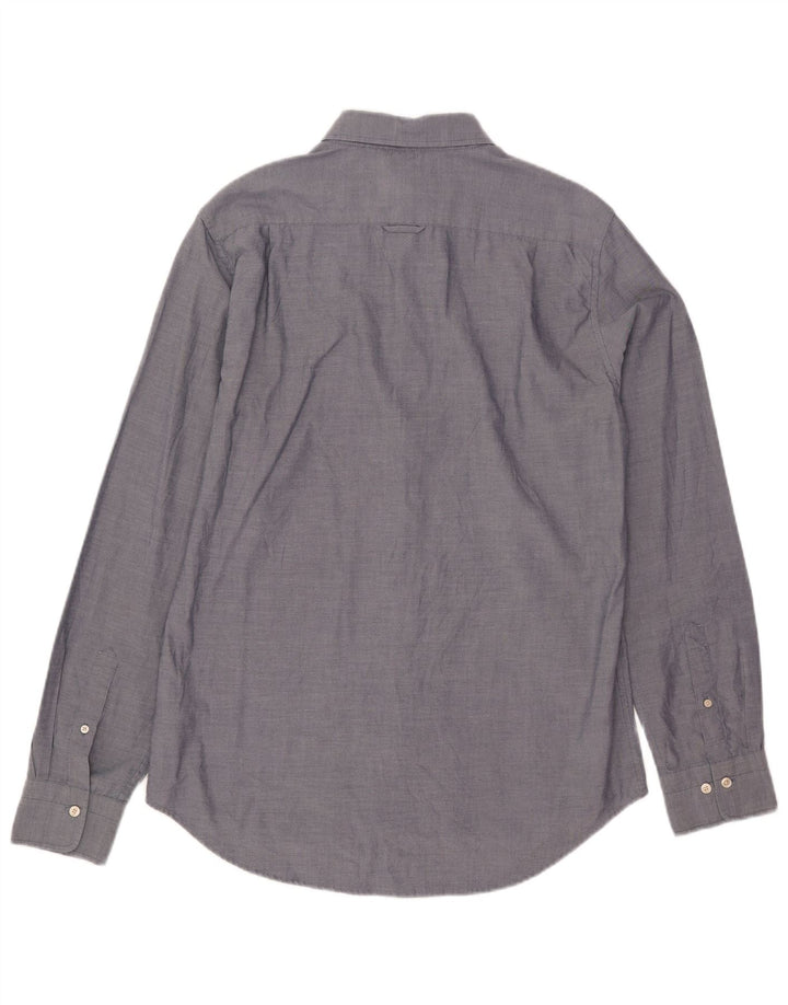 Camicia slim da uomo Gant taglia 41/42 16 1/2 grande cotone blu