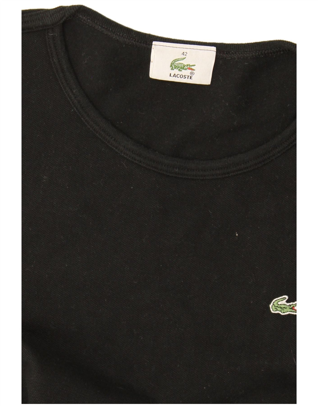 T-shirt da donna Lacoste taglia superiore 42 grande nera