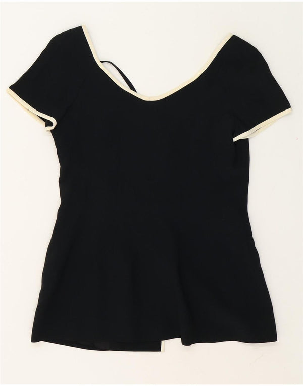 Giacca blazer a maniche corte da donna Maria Grazia Severi IT 46 Large Nera