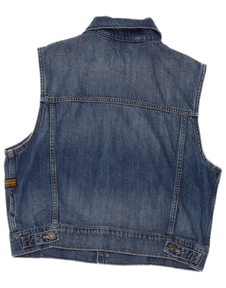 Gilet in denim corto da donna G-STAR UK 14 cotone blu medio
