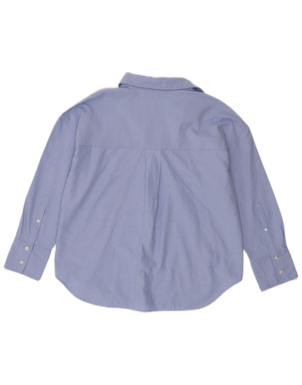 Camicia oversize da donna Zara UK 6 XS cotone blu