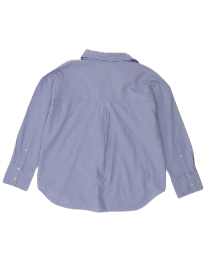 Camicia oversize da donna Zara UK 6 XS cotone blu