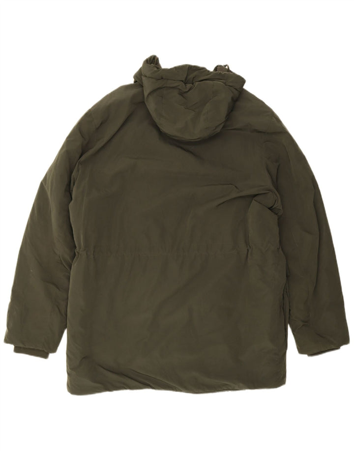 Cappotto imbottito con cappuccio da uomo Zara UK 40 grande verde
