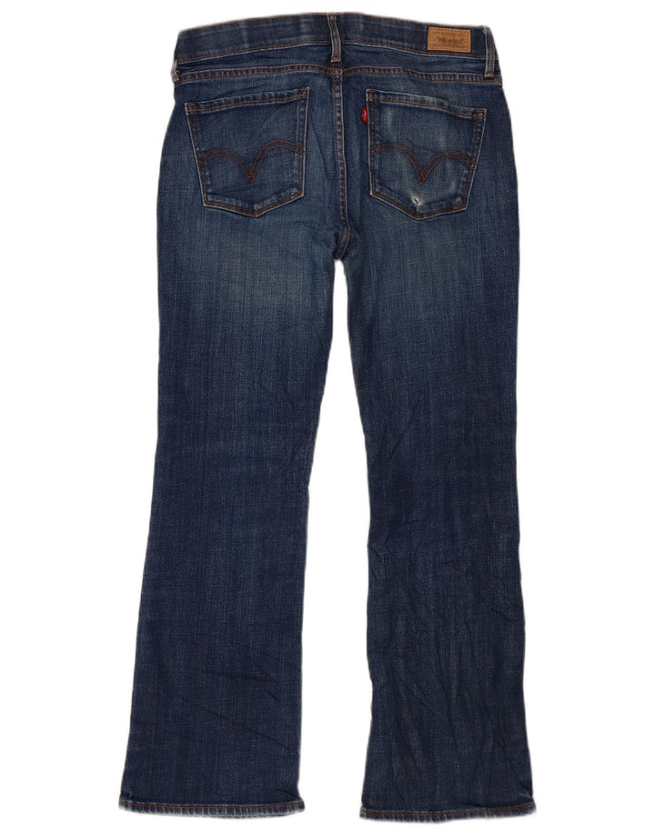 Levi's Donna 525 Bootcut Jeans US 10 Large W30 L28 Cotone Blu