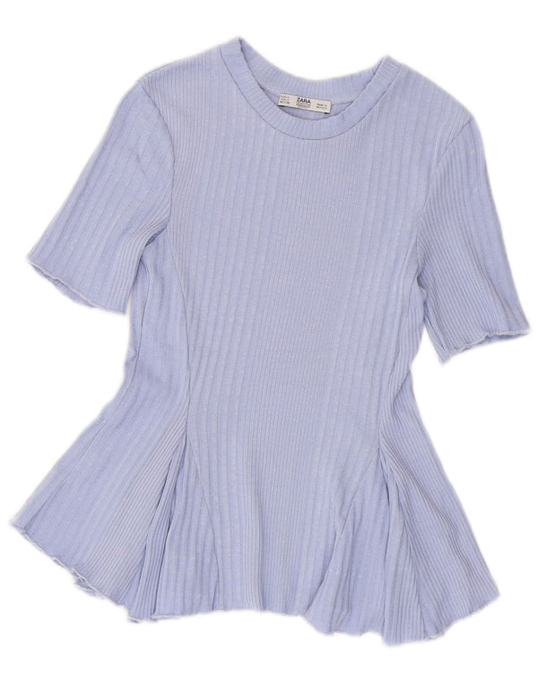 Top corto da donna ZARA UK 8 piccolo viola