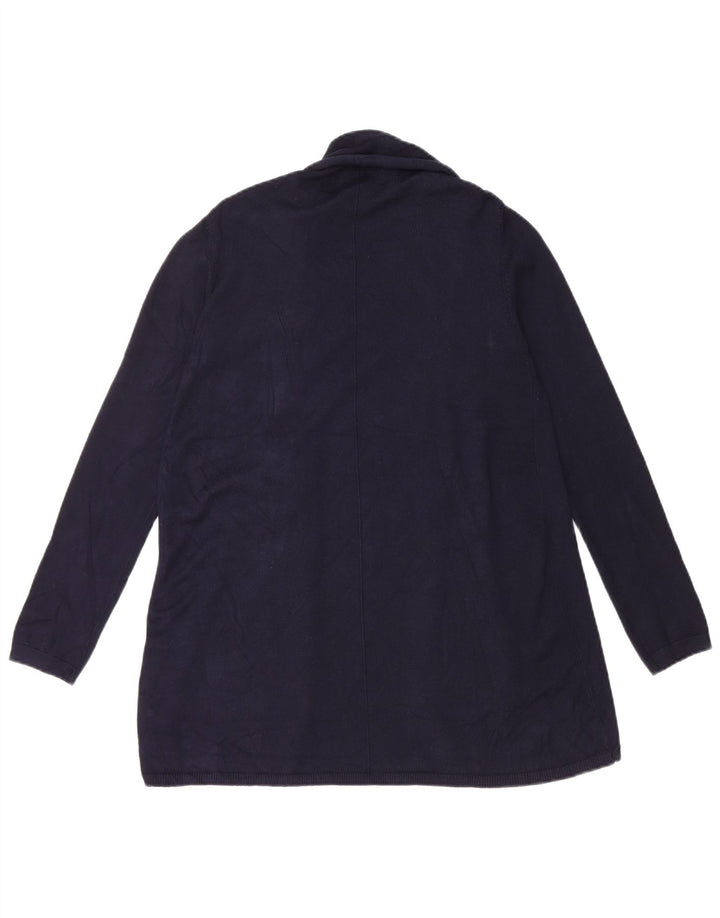 Maglione cardigan aperto da donna Zara UK 14 grande blu navy
