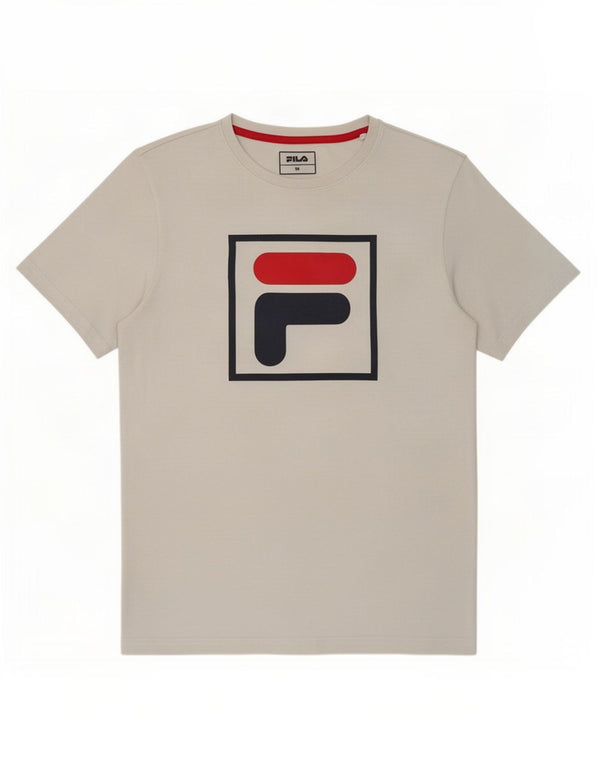 T-shirt grafica da uomo Fila Top in cotone bianco medio