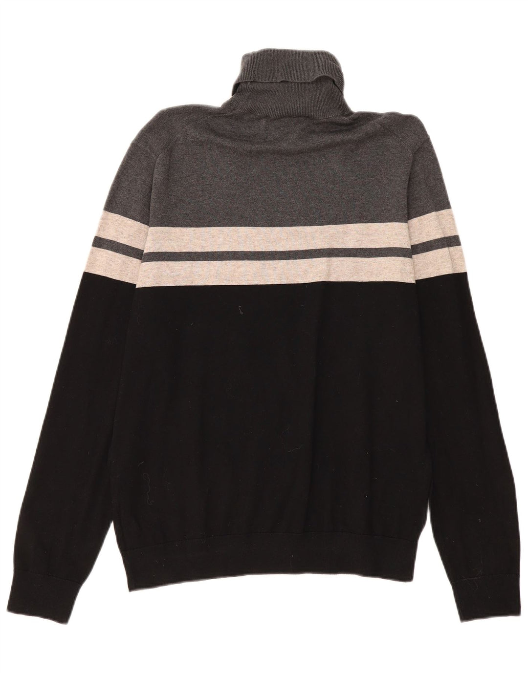Maglione maglione a collo alto da uomo Marks & Spencer grande color block nero