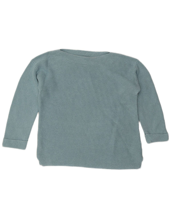 Maglione maglione con scollo a barca da donna di White Stuff UK 14 Cotone a righe grandi blu