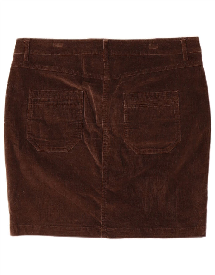 Mini gonna da donna in velluto a coste Benetton IT 44 media W32 cotone marrone