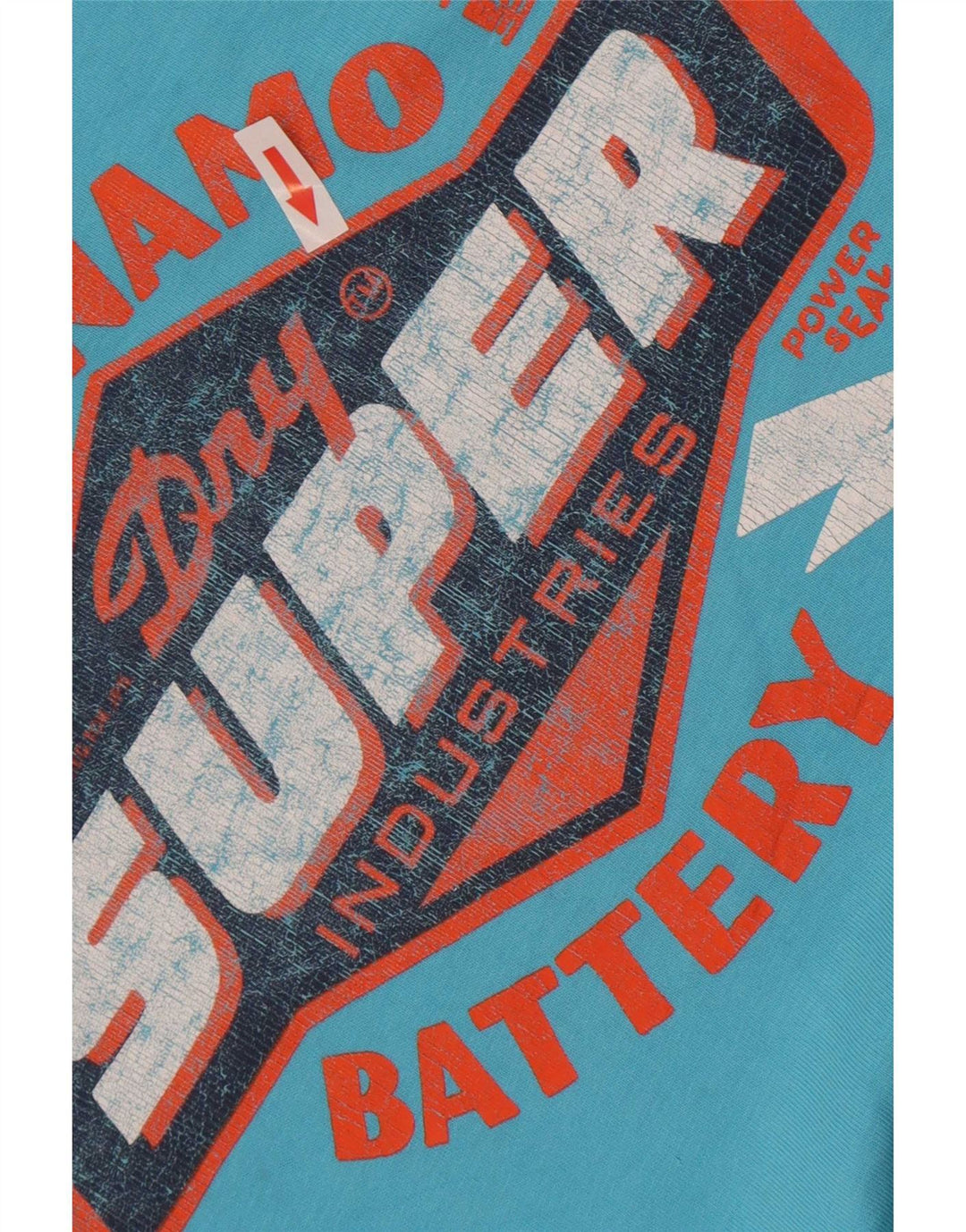 T-shirt grafica regolare da uomo Superdry Top XL in cotone blu