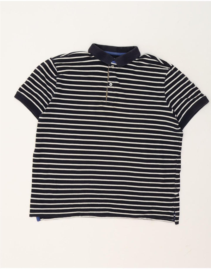 Polo da uomo Massimo Dutti a righe grandi blu navy