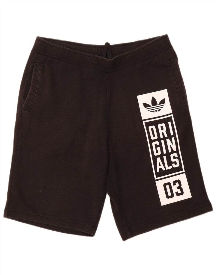Pantaloncini sportivi grafici da uomo ADIDAS medio cotone nero