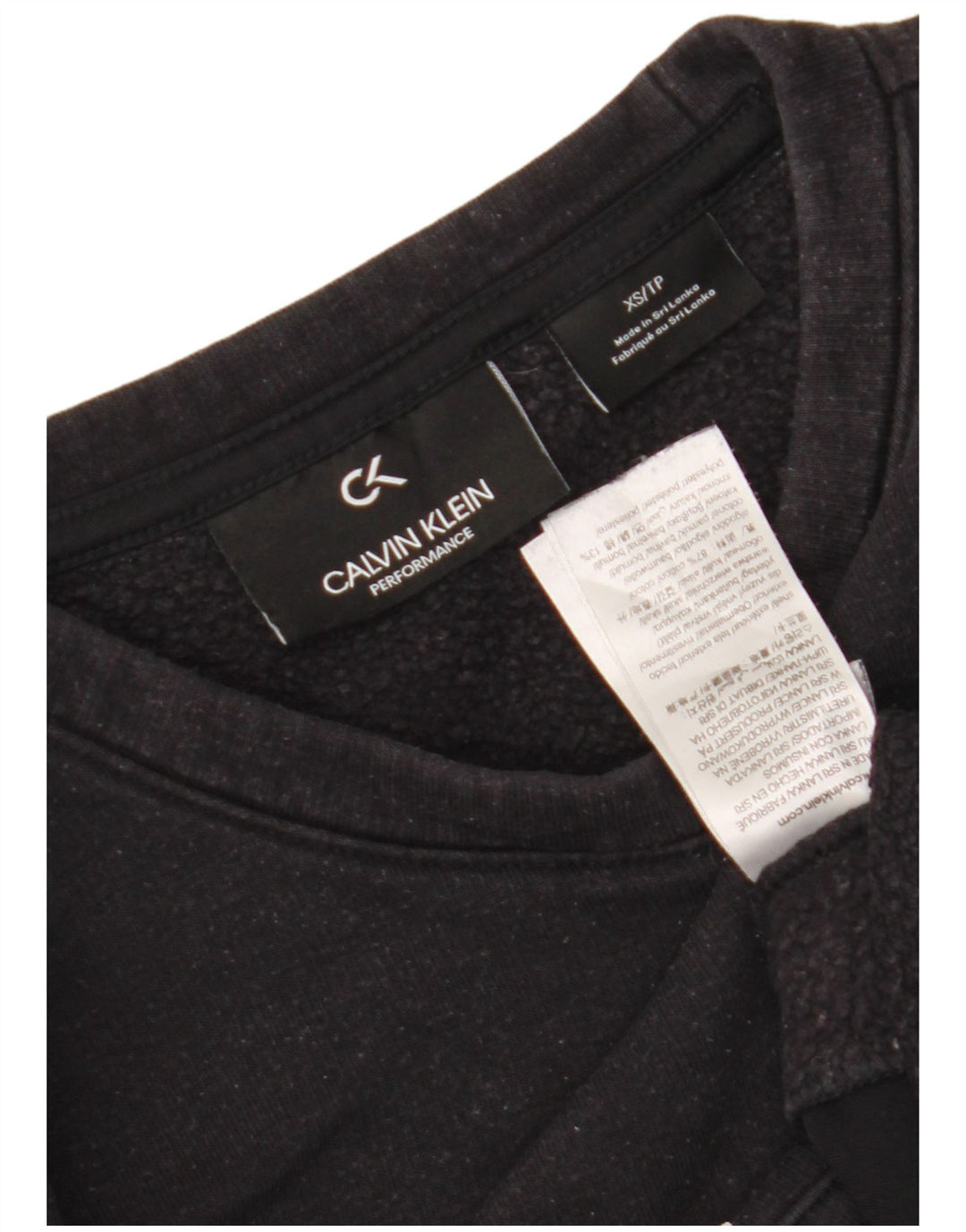 Felpa oversize grafica da donna Calvin Klein Jumper UK 6 XS Nera
