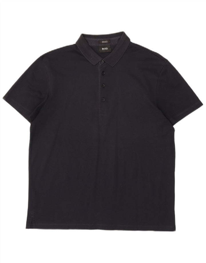 Polo Hugo Boss da uomo vestibilità regolare media nera
