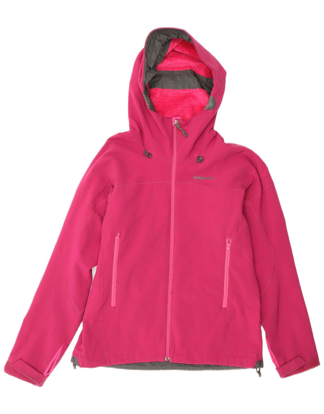 PATAGONIA Womens Hooded Windbreaker Jacket UK 14 Medium Pink Polyester