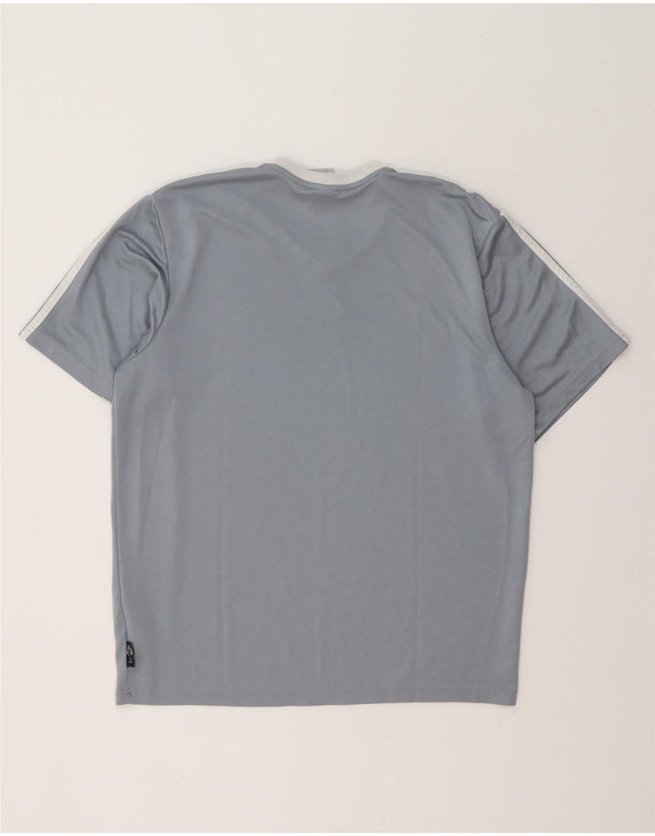 T-shirt Adidas Climalite da uomo piccola in poliestere grigio